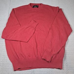 Barbour Red Classic Cotton Crewneck Sweater Made in Scotland Men's XXL READ